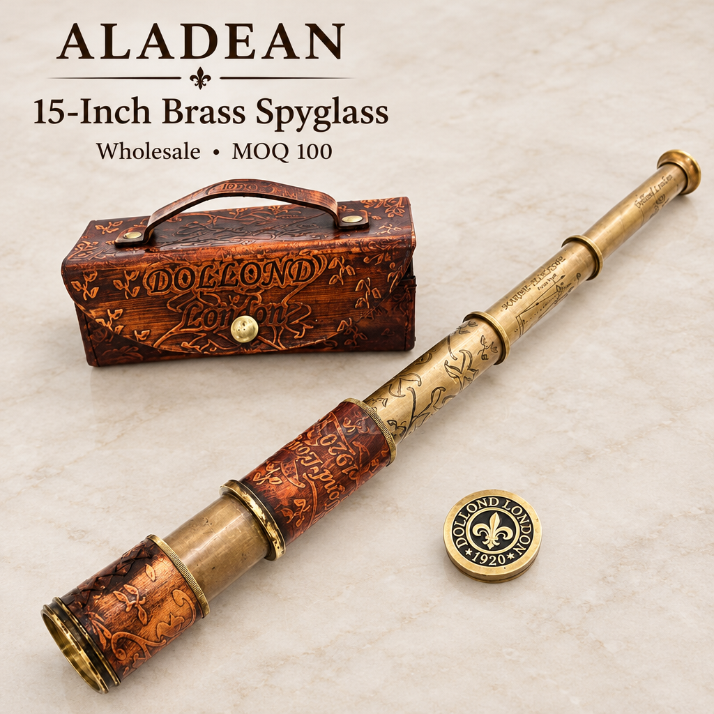 Square brass spyglass wholesale hero