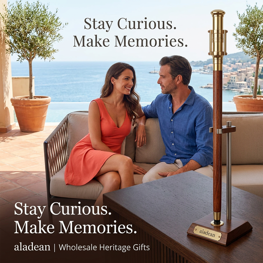 Telescope cane coastal lifestyle advertisement