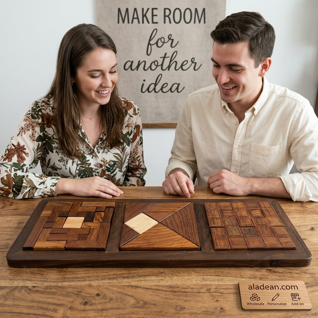 Three wooden tabletop puzzles heritage gifts
