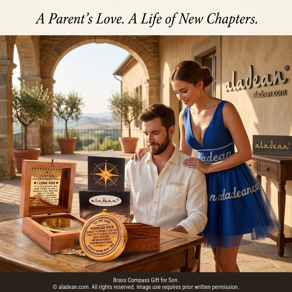 To My Son brass compass keepsake