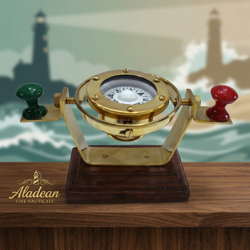 U-gimbal compass nautical trade display