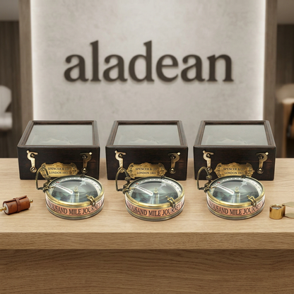 UK-inspired compass gift-set showroom concept