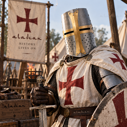 Templar Knight Crusaders Helmet – Handcrafted Steel Medieval Armor | Wearable Adult Costume