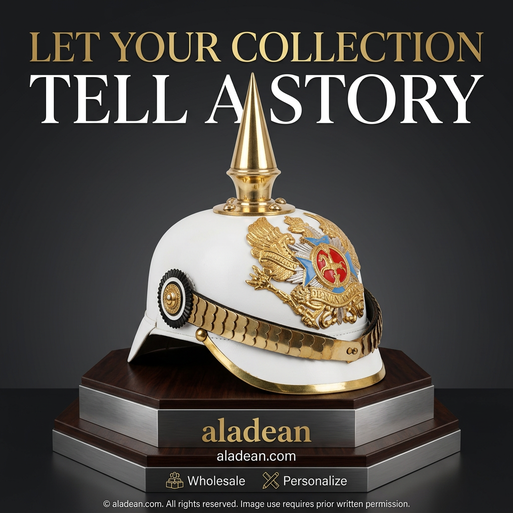 White Pickelhaube-style helmet wholesale