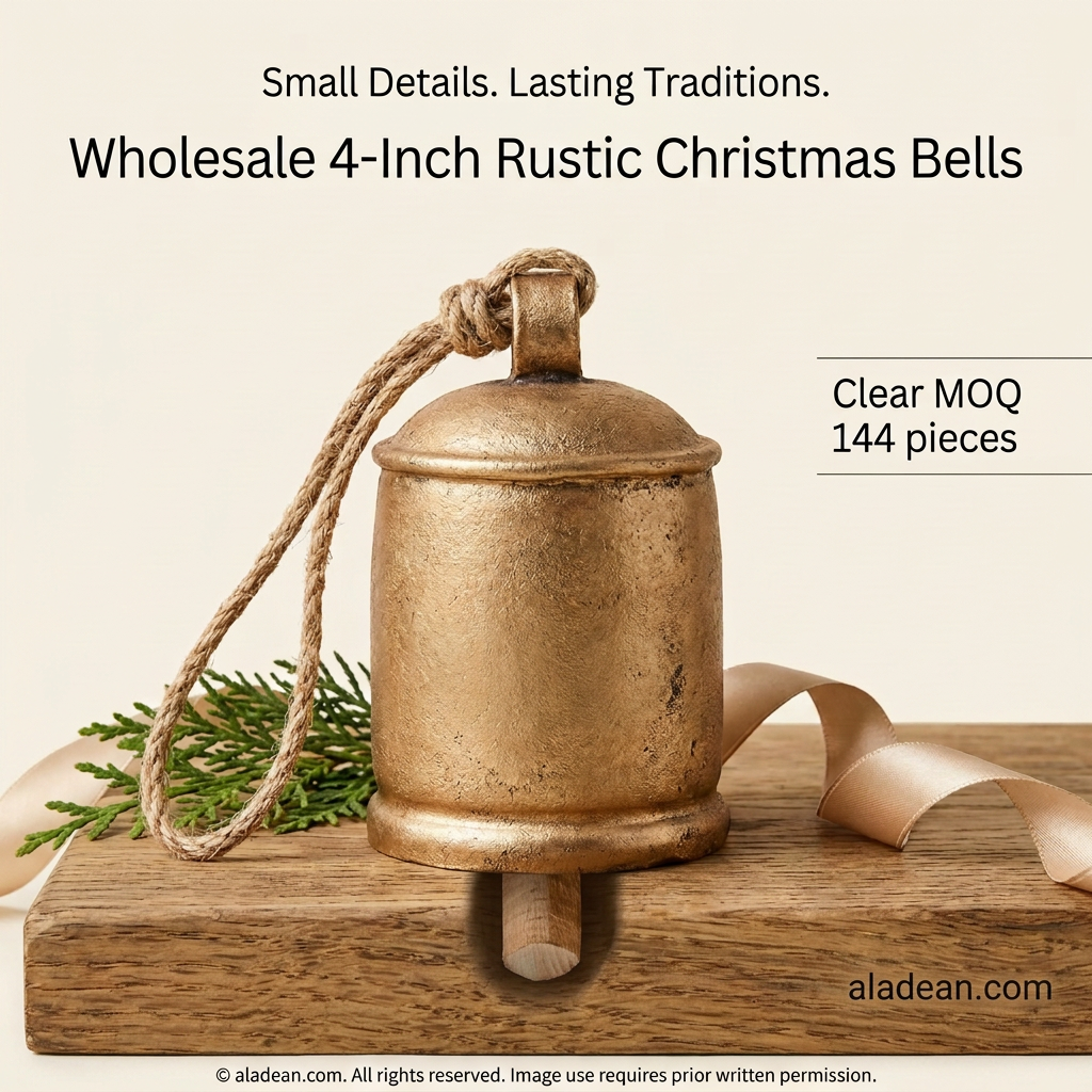 Wholesale 4-inch rustic Christmas bell