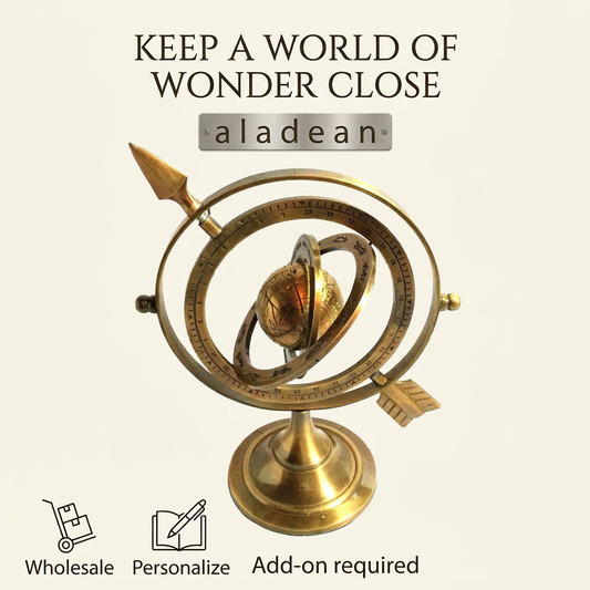 Wholesale brass armillary sphere with zodiac rings