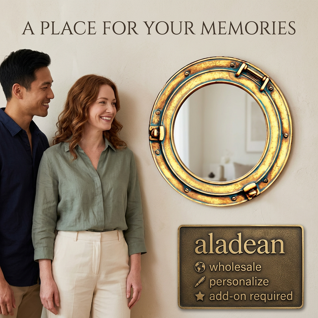 Wholesale brass maritime mirror