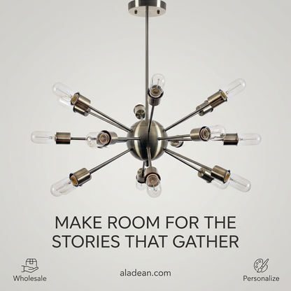 Wholesale brass Sputnik-style chandelier