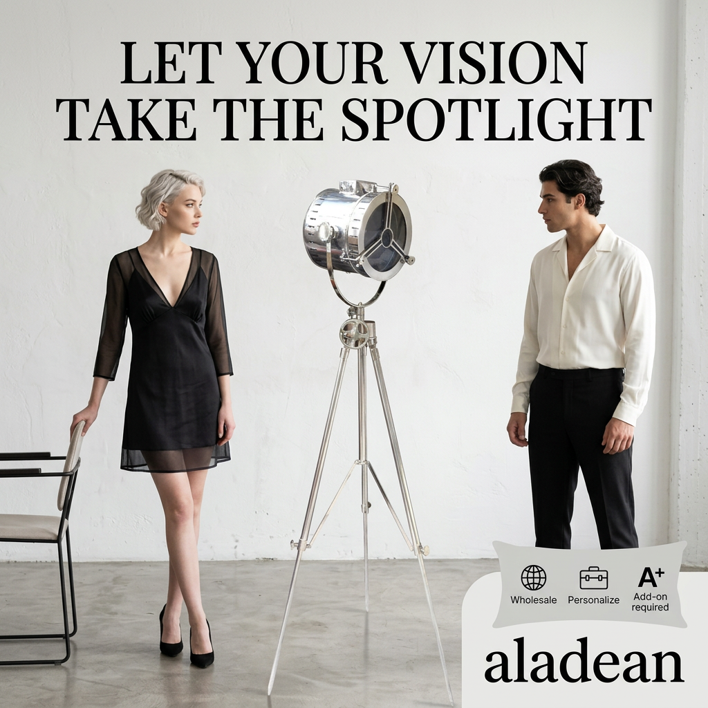 Wholesale chrome spotlight metal tripod lamp