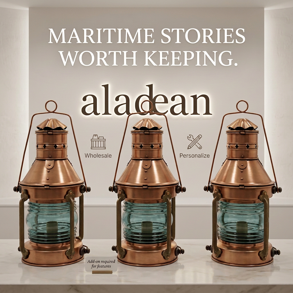 Wholesale copper-finish brass ship lantern