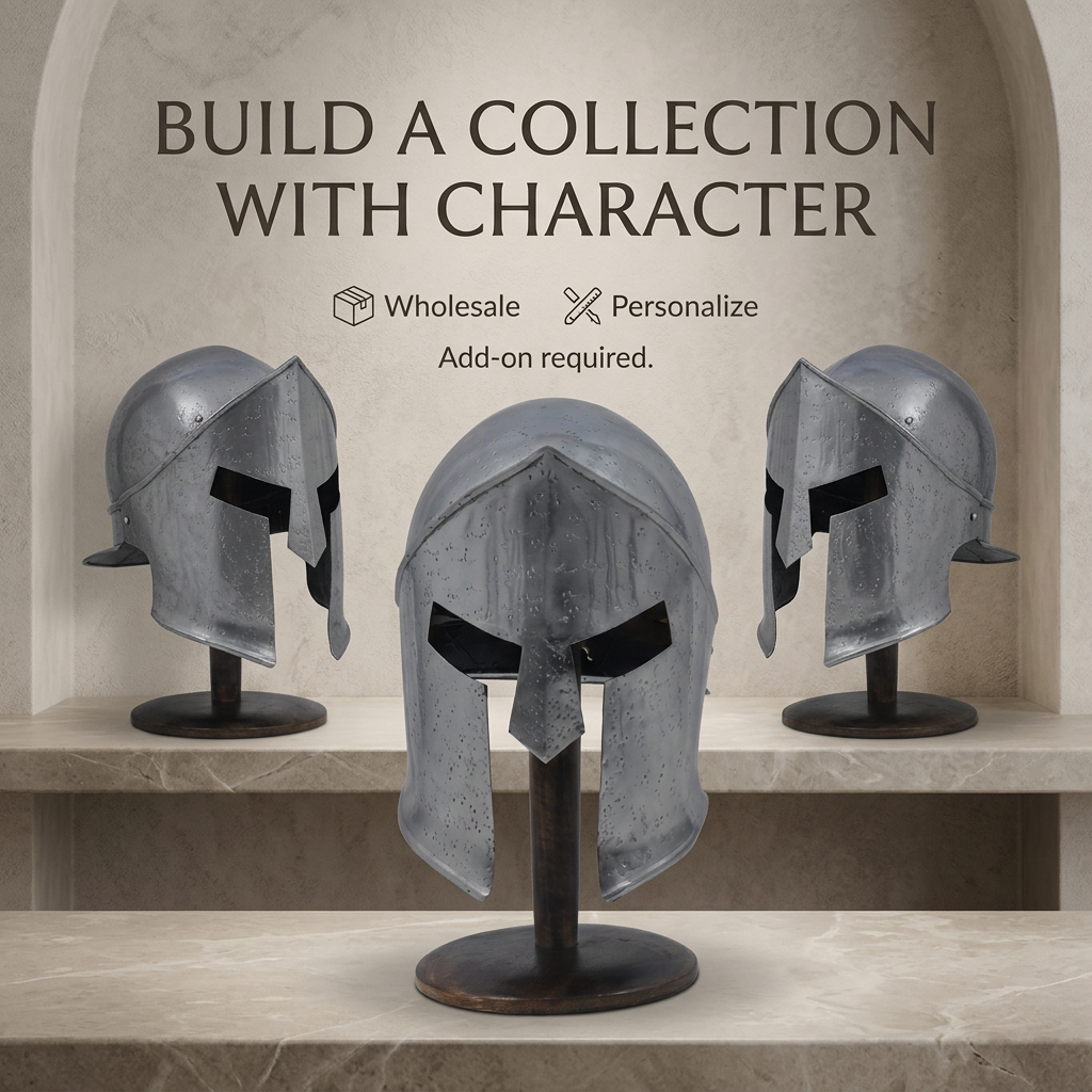 Wholesale Corinthian-inspired steel helmets