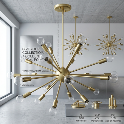 Wholesale golden Sputnik chandelier lighting