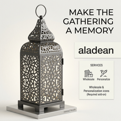 Wholesale Moroccan-style black metal lantern