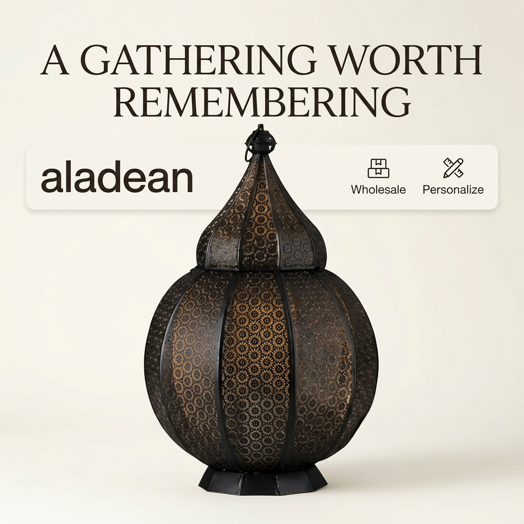 Wholesale Moroccan-style pierced metal lantern