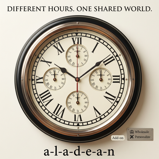Wholesale multi-dial world time wall clock