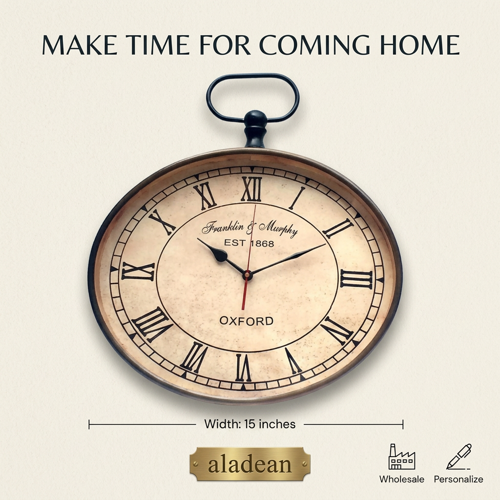 Wholesale Oxford-style Roman numeral wall clock