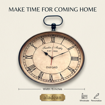 Wholesale Oxford-style Roman numeral wall clock
