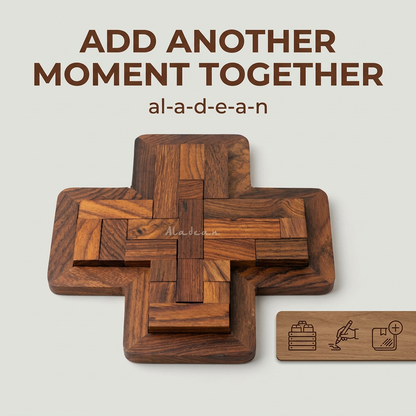 Wholesale plus-shaped wooden fitting puzzle