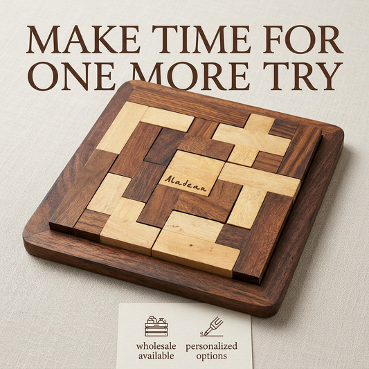 Wholesale square wooden shape-fitting puzzle