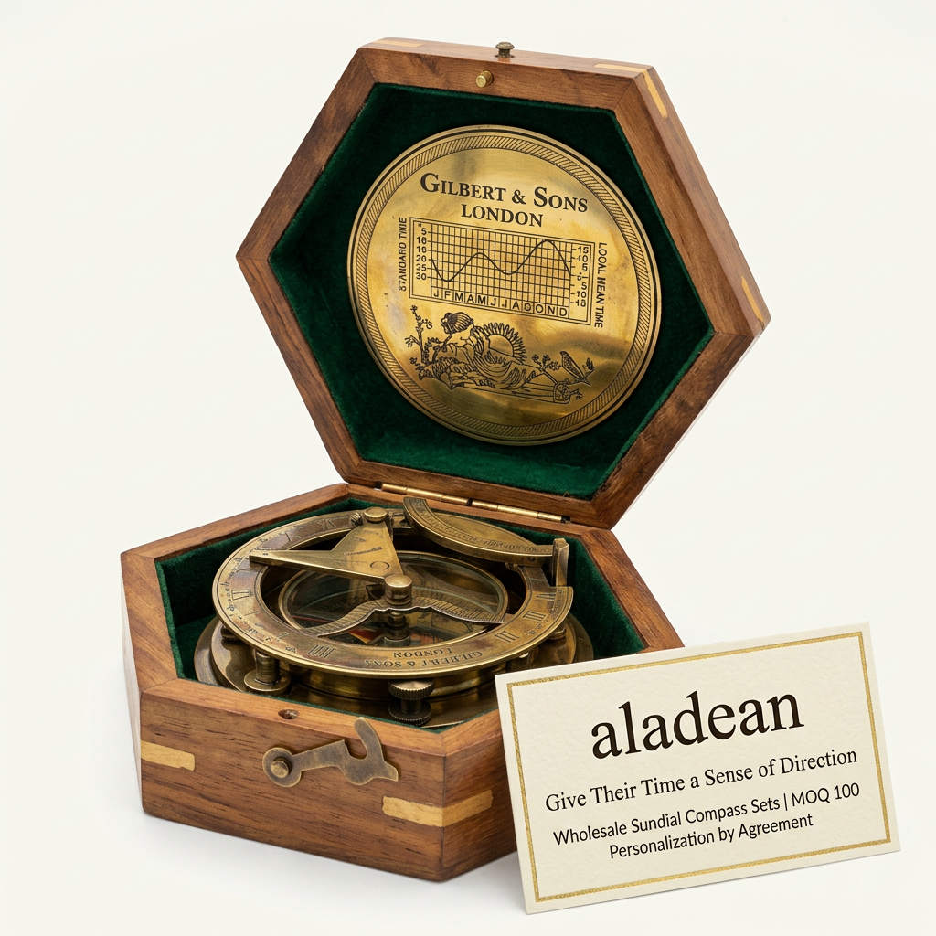 Wholesale sundial compass gift-set advertisement