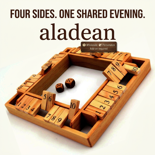 Wholesale wooden Shut the Box game with dice