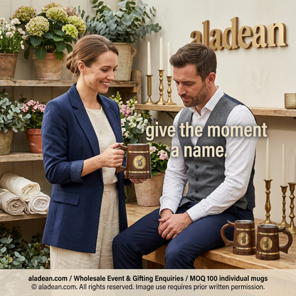Wholesale wooden tankard event gifting ad