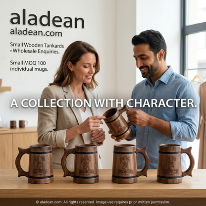 Wholesale wooden tankard mugs