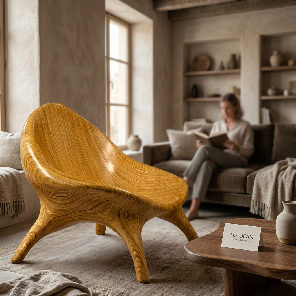 Wooden chair real-life lounge