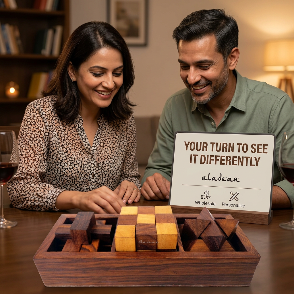Wooden puzzle set tabletop heritage gifts