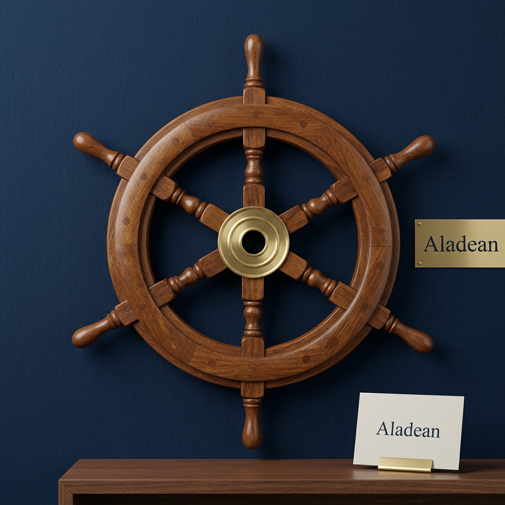 Wooden ship wheel hero