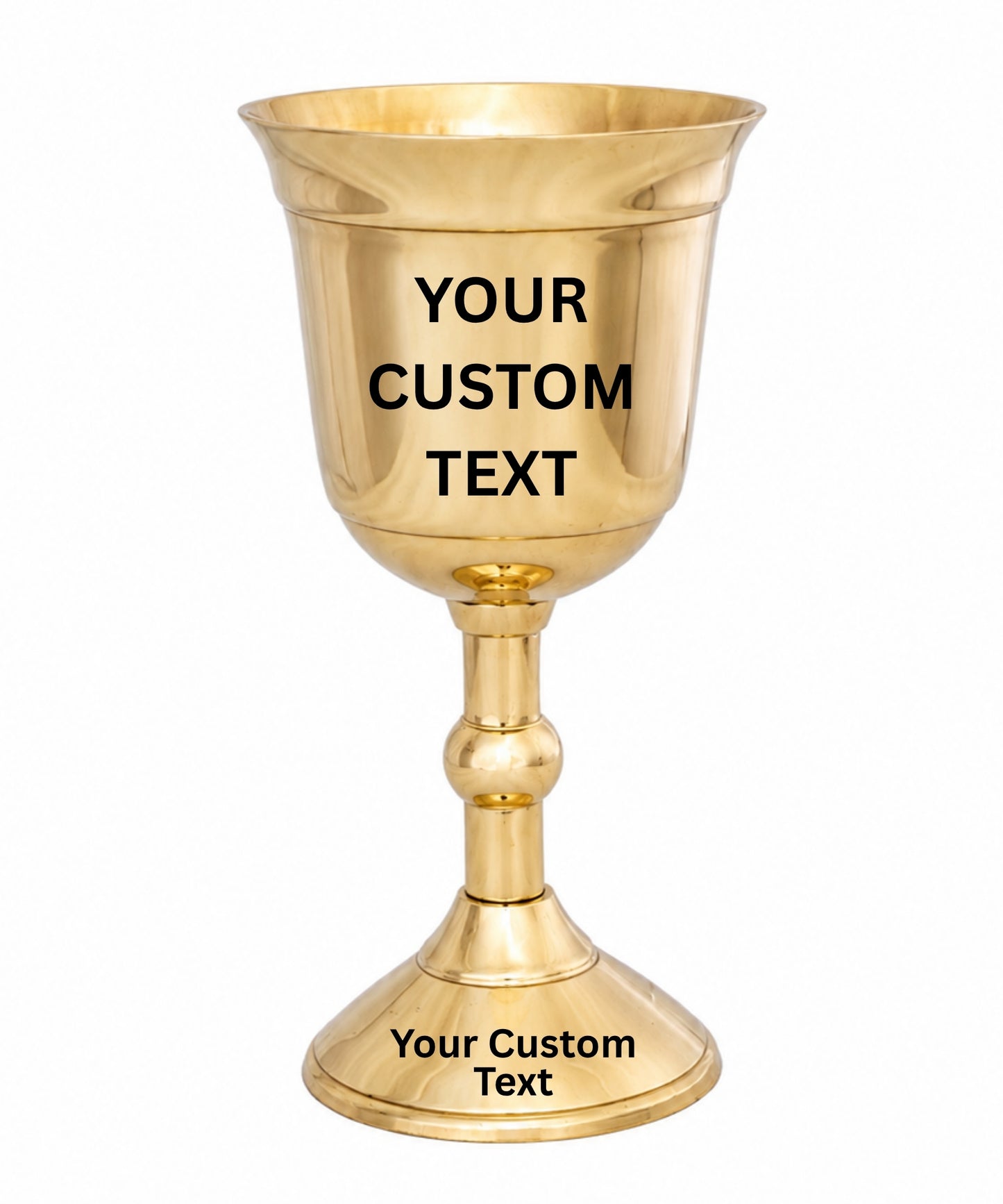 Personalized Brass Chalice Goblet | Medieval Royal Wine Cup | Engraved Ceremonial Stemware Gift