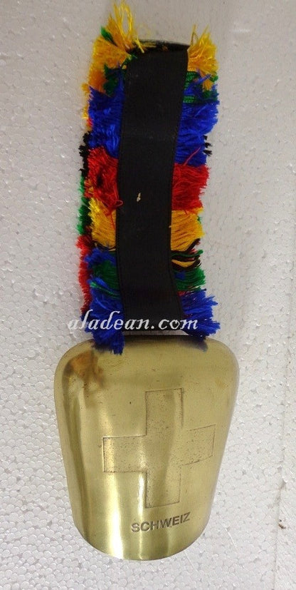 Swiss-Style Hanging Cowbell with Fringed Leather Strap – Wholesale