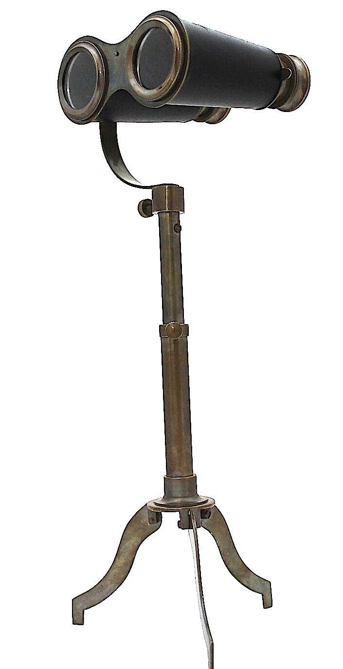 Antikes Messing-Fernglas auf Stativ