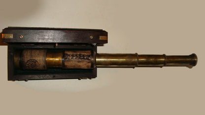 Ship Brass Telescope Spyglass in wood case