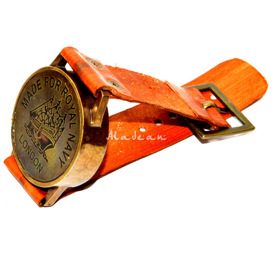 Vintage Handgelenk-Kompass aus Messing