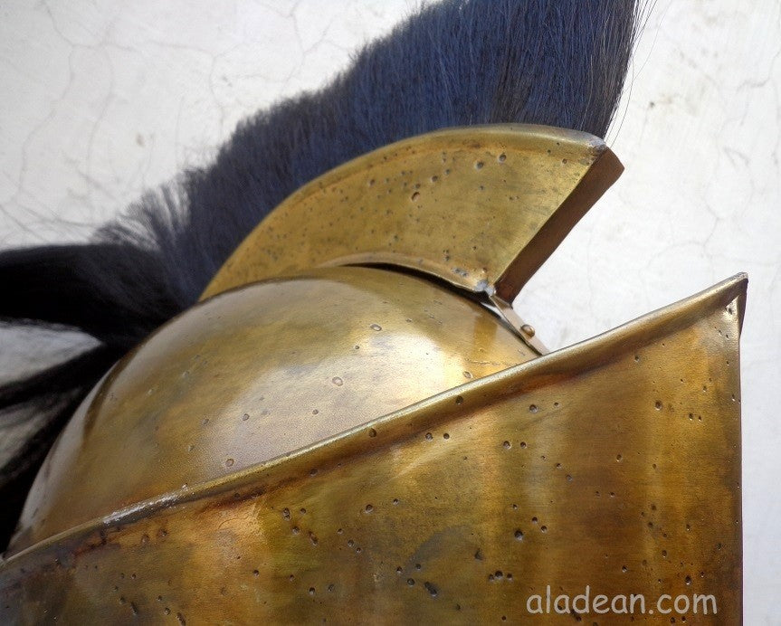 Antique Ancient Armour King online Leonidas 300 Spartan Medieval Helmet With Black Plume