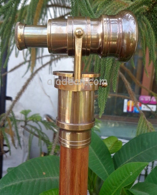 Télescope antique de bâton de marche