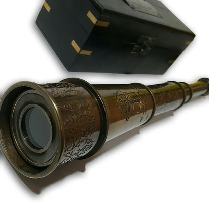 Antique Brass Telescope 16"