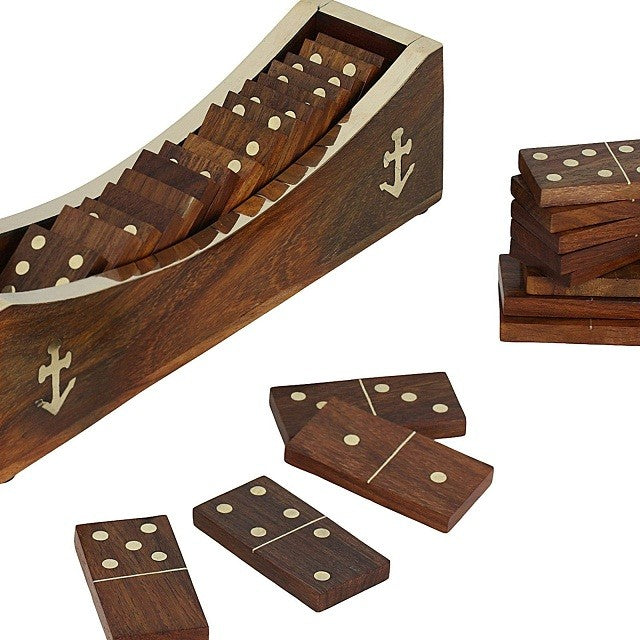 Puzzle de jeu de dominos en bois
