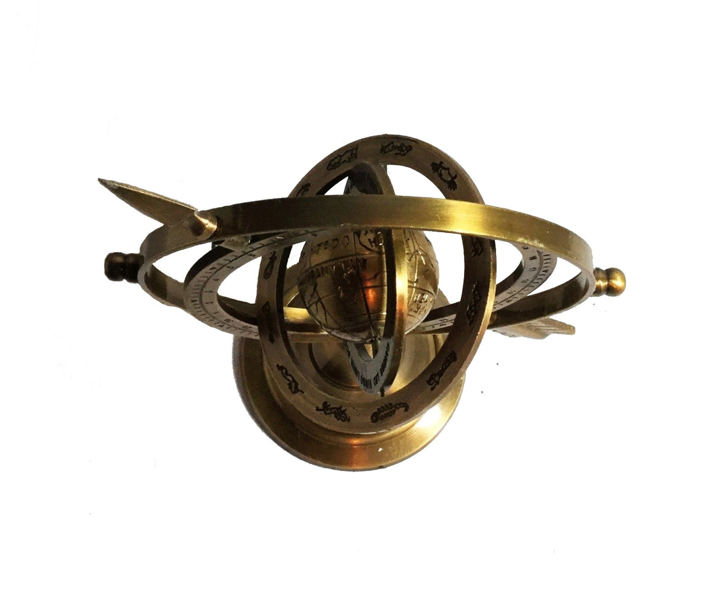 Brass Armillary Sphere 8 Inch