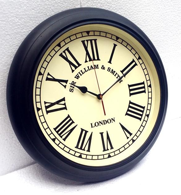 Antique world time wall clock