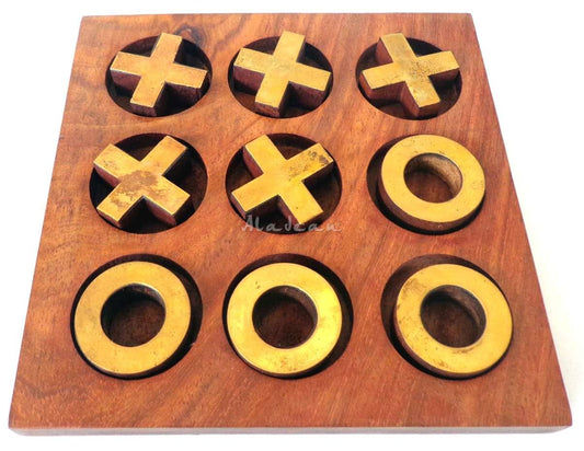 Holz-Tic-Tac-Toe-Spiel-Puzzle