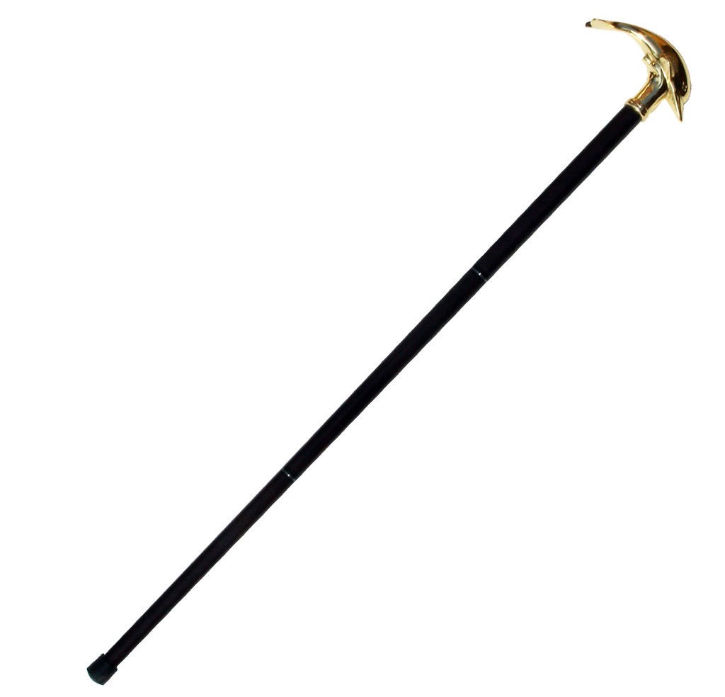 Brass Dolfin Handle Walking Stick