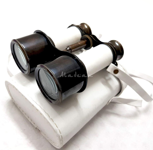 Brass Binocular With Royal Leather Case