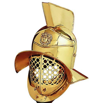 Gold-Toned Gladiator Helmet – Wholesale Roman-Inspired Costume Props