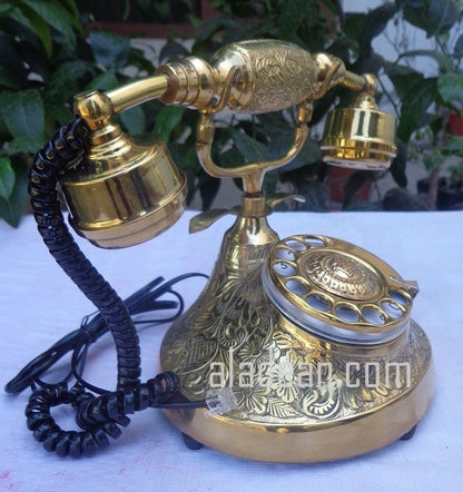 Vintage Festnetztelefon aus Messing