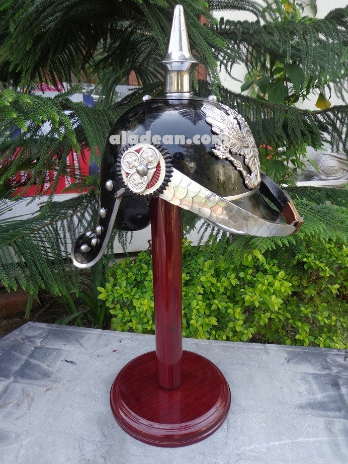 DEUTSCHER Pickelhaube Metallhelm WWI WWII Preußische Nachbildung