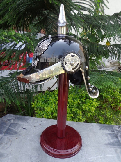 DEUTSCHER Pickelhaube Metallhelm WWI WWII Preußische Nachbildung