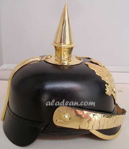 German Helmet Leather Pickelhaube