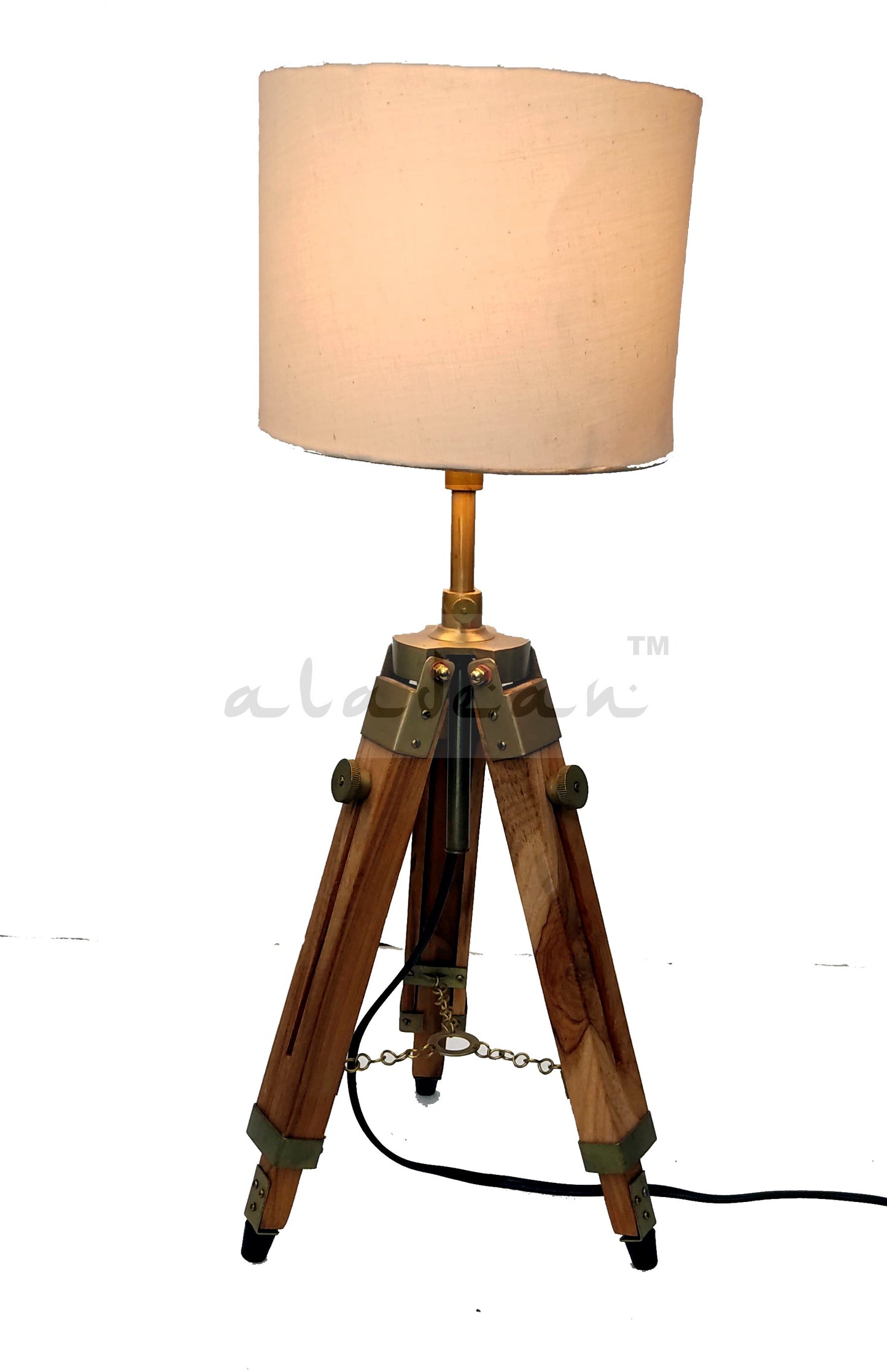 Vintage Table Lamp Shade 35" Tripod Floor Lamp